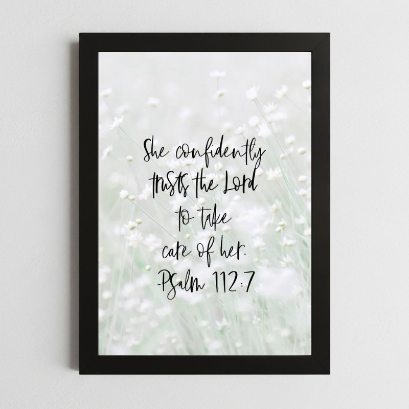 Psalms 112:7 Wall Art – Framed Christian Encouragement Print