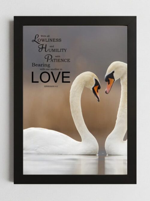 Ephesians 4:2 Patience Wall Art Kenya – Framed Christian Humility & Love