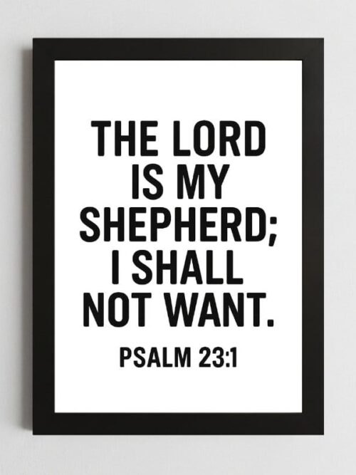 Psalms 23:1-3 Devotional Wall Art