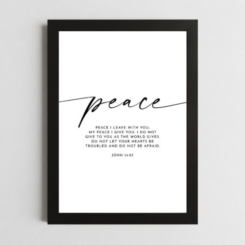 Bible Verse Wall Art Mockup_135 John 14:27 Wall Art