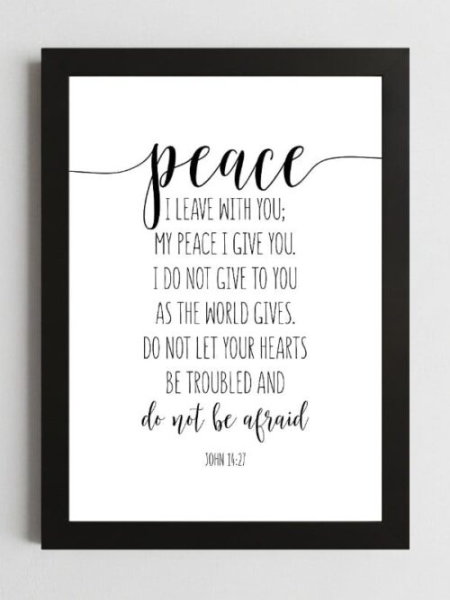 John 14:27 Devotional Wall Art