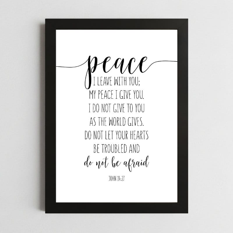 John 14:27 Devotional Wall Art