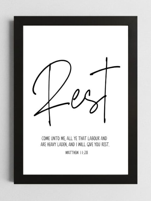 Matthew 11:28 Minimalist Wall Art