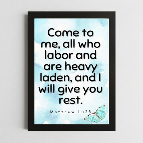 Matthew 11:28 Scripture Wall Art
