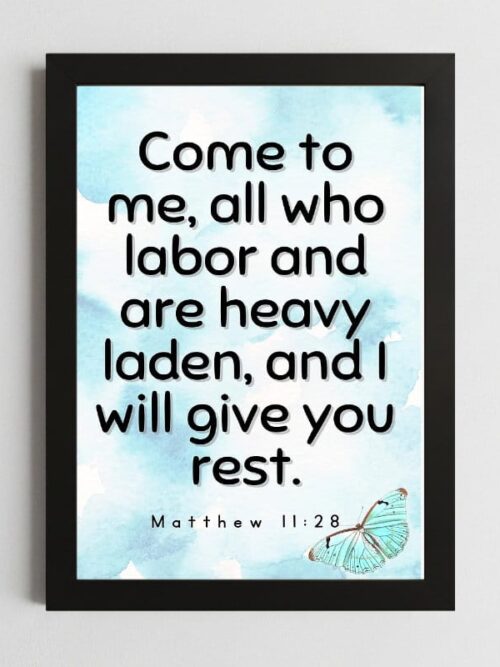 Matthew 11:28 Scripture Wall Art
