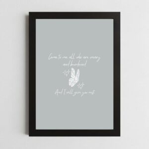 Matthew 11:28 Framed Wall Art