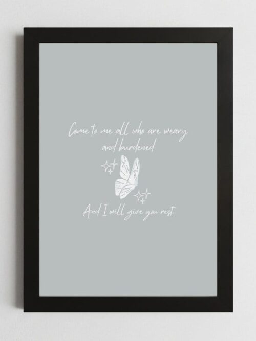 Matthew 11:28 Framed Wall Art