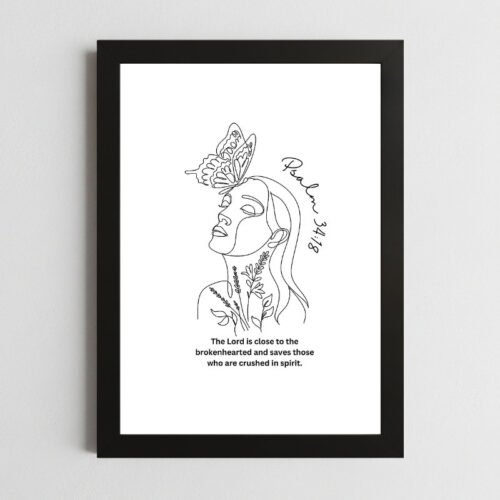 Psalms 34:18 Wall Art