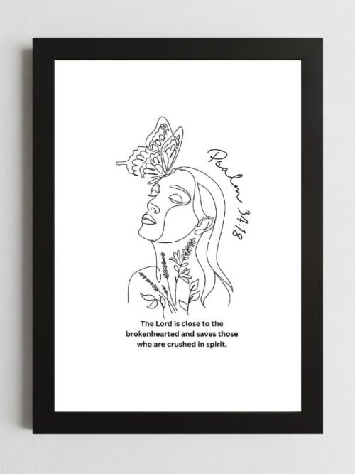 Psalms 34:18 Wall Art