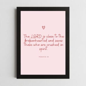 Psalms 34:18 Christian Wall Art