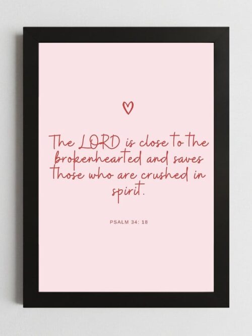 Psalms 34:18 Christian Wall Art