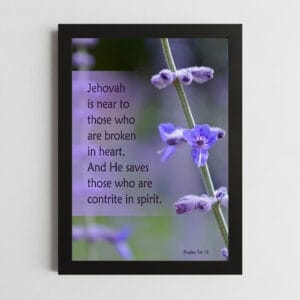 Psalms 34:18 Framed Wall Art