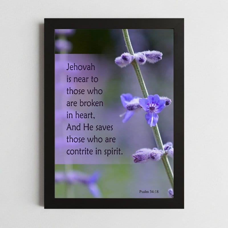 Psalms 34:18 Framed Wall Art