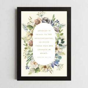 Psalms 34:18 Scripture Wall Art
