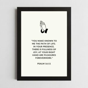 Psalms 16:11 Wall Art – Framed Christian Joy Print