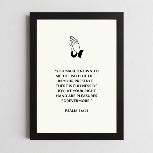 Psalms 16:11 Wall Art – Framed Christian Joy Print