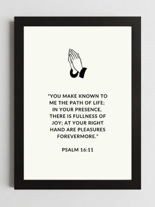 Psalms 16:11 Wall Art – Framed Christian Joy Print