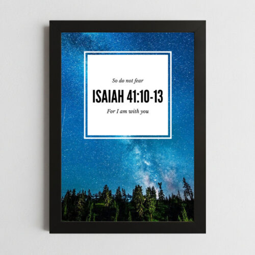 Isaiah 41:10-13 Wall Art – Framed Christian Strength & Courage