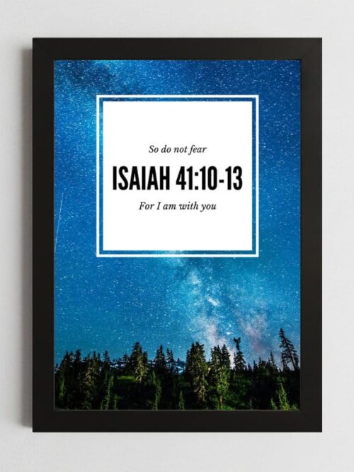 Isaiah 41:10-13 Wall Art – Framed Christian Strength & Courage
