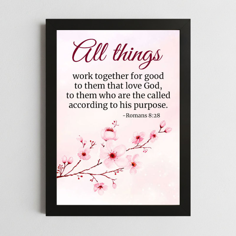 Romans 8:28 Hope Print – Framed Christian Inspiration