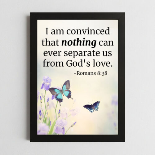 Romans 8:38 Wall Art – Framed Christian Faith & Assurance