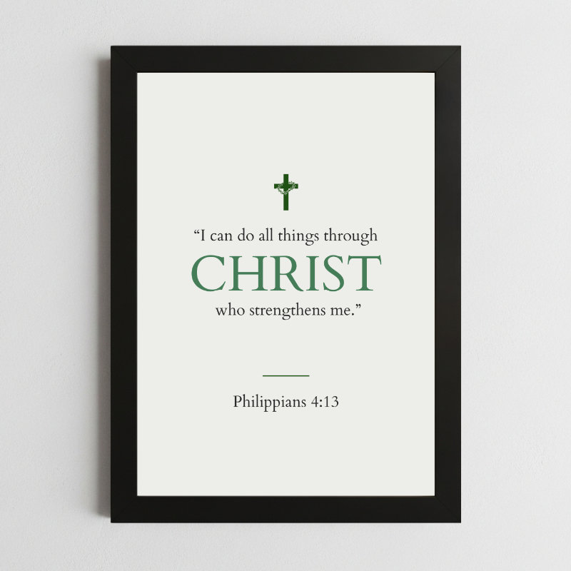 Philippians 4:13 Wall Art – Inspirational Christian ScriptureFramed Kenya