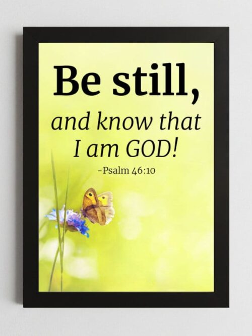Bible Verse Wall Art Mockup_59 Psalms 46:10 Wall Art – Framed Christian Peace & Stillness