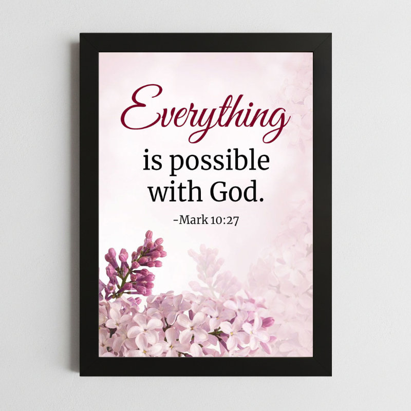 Mark 10:27 Wall Art Kenya – Framed Christian Faith & Possibilities