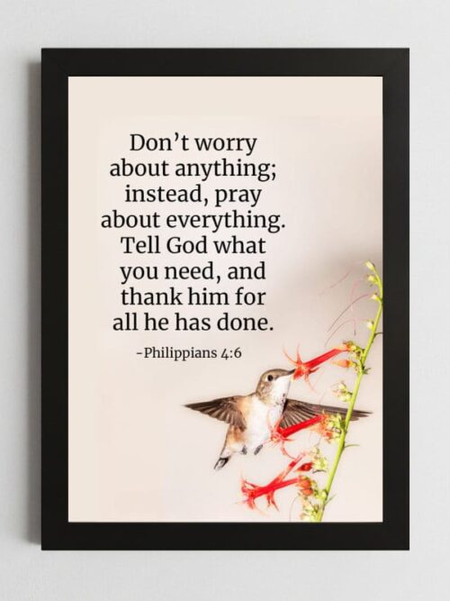 Bible Verse Wall Art Mockup_68 Philippians 4:6 Wall Art – Framed Christian Peace & Trust