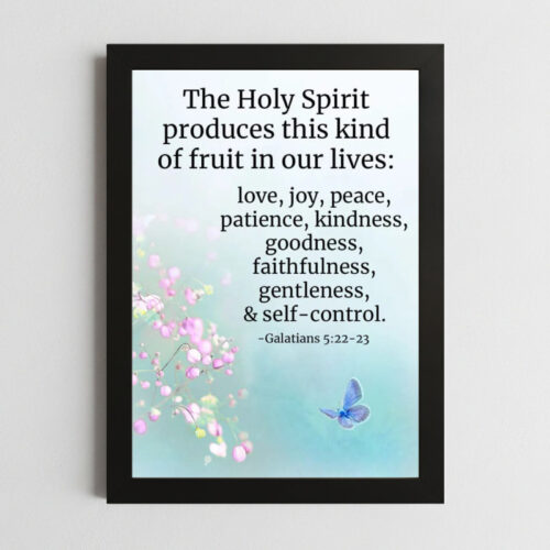 Galatians 5:22-23 Wall Art – Framed Christian Fruit of the Spirit