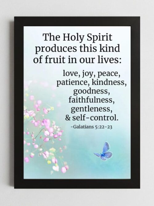 Bible Verse Wall Art Mockup_71 Galatians 5:22-23 Wall Art – Framed Christian Fruit of the Spirit