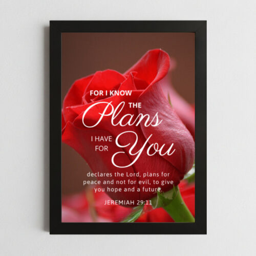 Jeremiah 29:11 Wall Art – Framed Christian Hope & Future