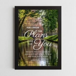 Jeremiah 29:11 Inspirational Wall Art – Framed Christian Hope & Guidance