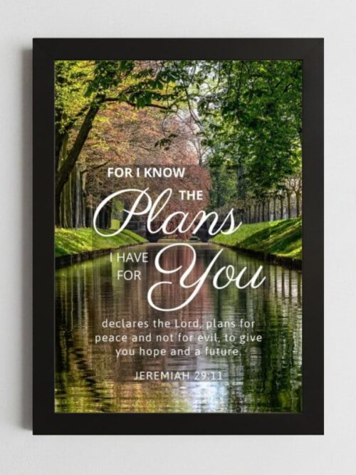 Bible Verse Wall Art Mockup_78 Jeremiah 29:11 Inspirational Wall Art – Framed Christian Hope & Guidance