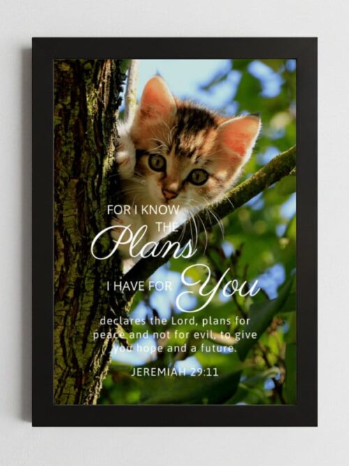 Bible Verse Wall Art Mockup_79 Jeremiah 29:11 Promises Wall Art – Framed Christian Hope & Future