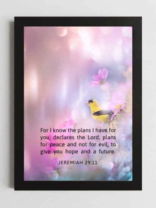 Bible Verse Wall Art Mockup_80 Jeremiah 29:11 Hope Wall Art – Framed Christian Encouragement & Guidance