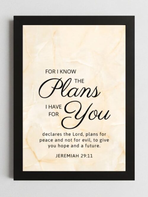Jeremiah 29:11 Faith Wall Art – Framed Christian Hope & Assurance