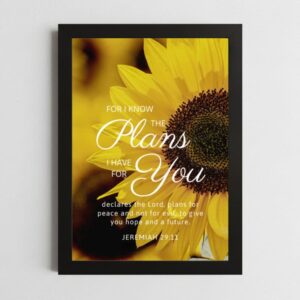 Jeremiah 29:11 Scripture Wall Art – Framed Christian Hope & Guidance