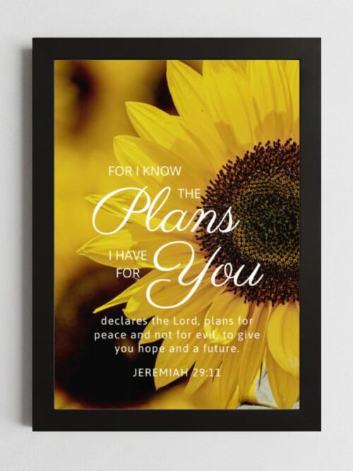 Jeremiah 29:11 Scripture Wall Art – Framed Christian Hope & Guidance