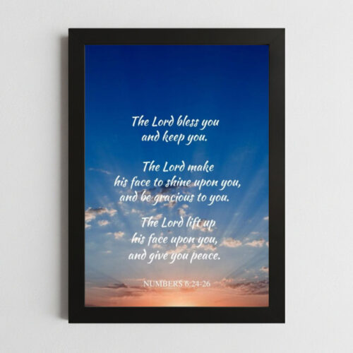 Numbers 6:24-26 Wall Art – Framed Christian Blessings & Protection