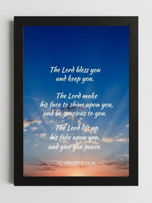 Numbers 6:24-26 Wall Art – Framed Christian Blessings & Protection