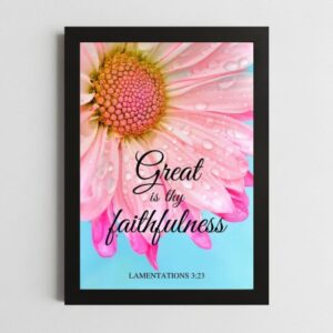 Lamentations 3:23 Wall Art – Framed Christian Renewal & Grace