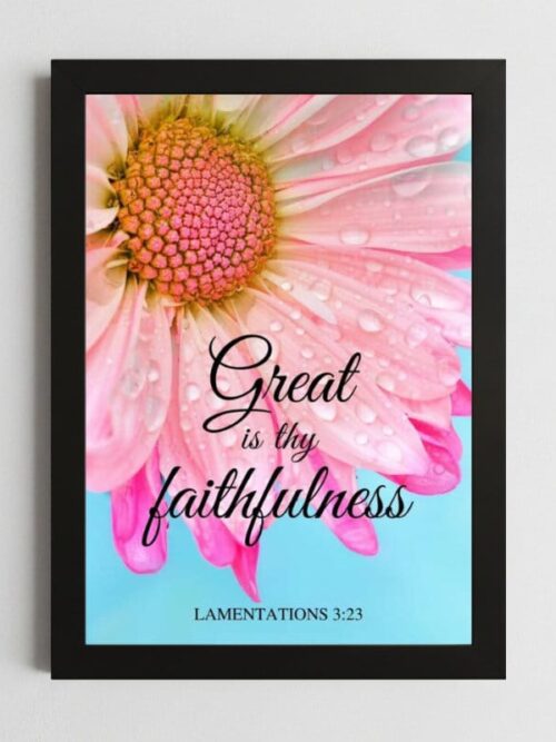 Lamentations 3:23 Wall Art – Framed Christian Renewal & Grace