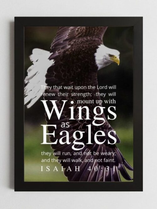 Isaiah 40:31 Wall Art – Framed Christian Hope & Strength