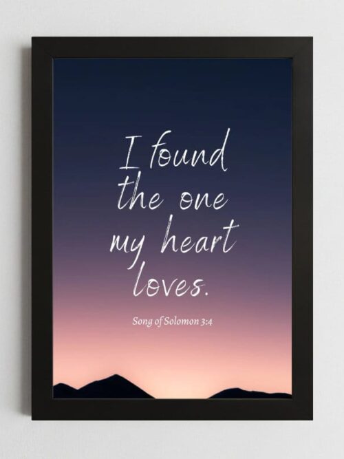 Song of Solomon 3:4 Wall Art – Framed Christian Love & Romance