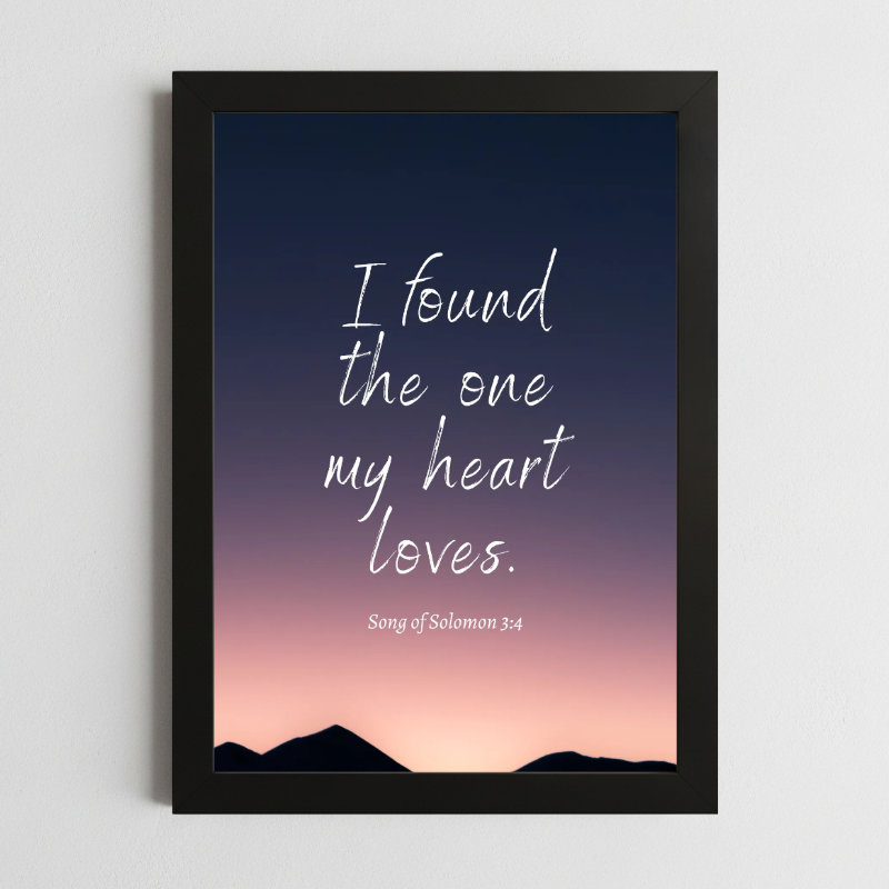 Song of Solomon 3:4 Wall Art – Framed Christian Love & Romance