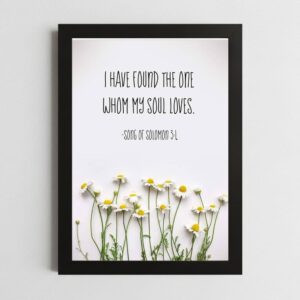 Song of Solomon 3:4 Love Wall Art – Framed Christian Romance & Devotion