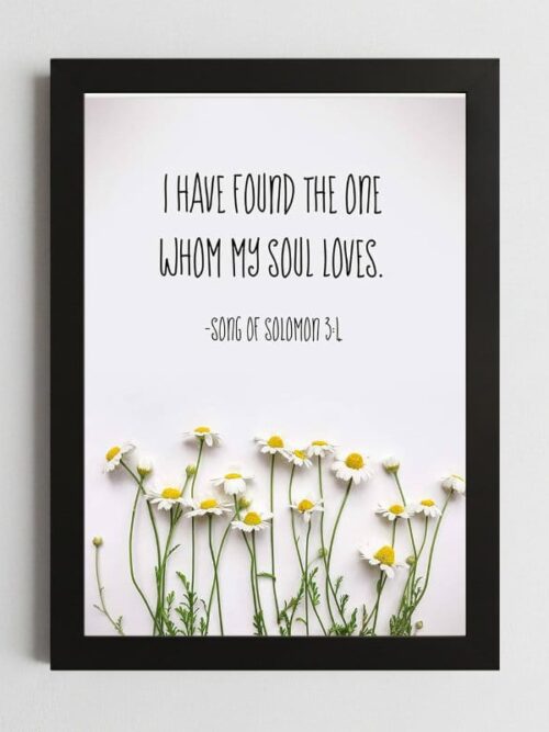 Song of Solomon 3:4 Love Wall Art – Framed Christian Romance & Devotion