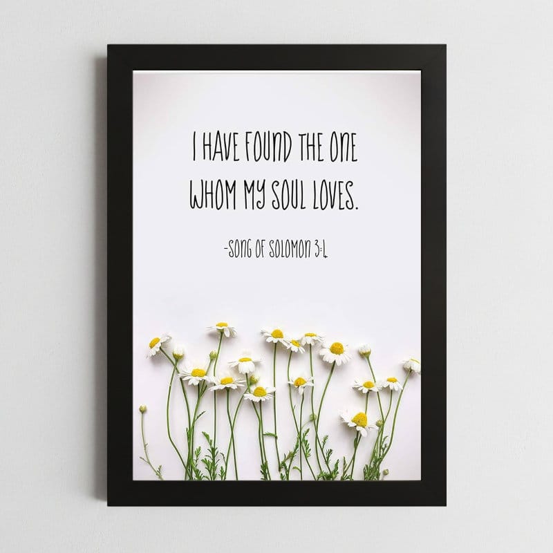 Song of Solomon 3:4 Love Wall Art – Framed Christian Romance & Devotion