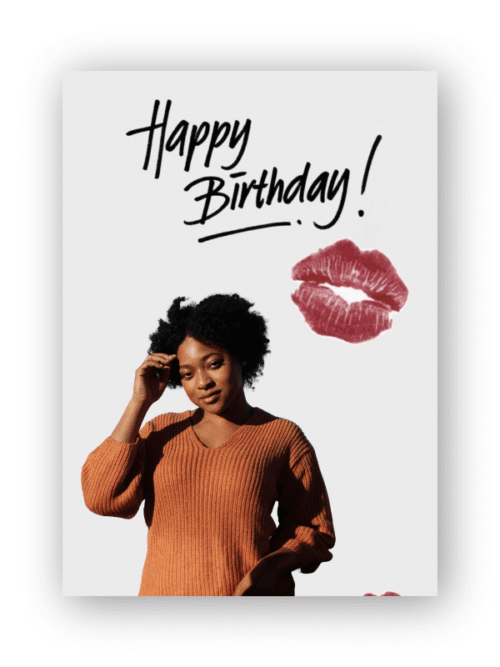 Floral Print Birthday Card